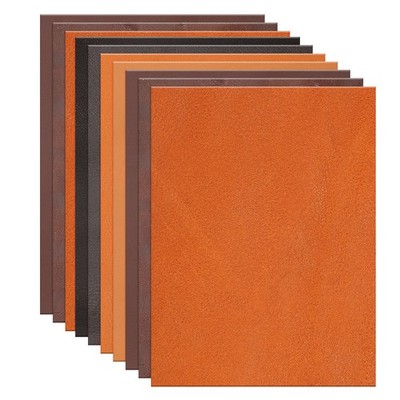 15Pcs Leather Hide, 6x4'' Artificial Cow Leathers for Craft, Brown Tone