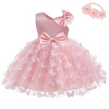 Infant Tutu Dress: Butterfly Baby Girl Wedding Birthday Outfit with Headband