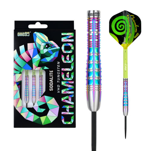 One80 Chameleon Sodalite 23 Gramm 90% Tungsten Steel Tip Dart Set - Bild 1 von 6