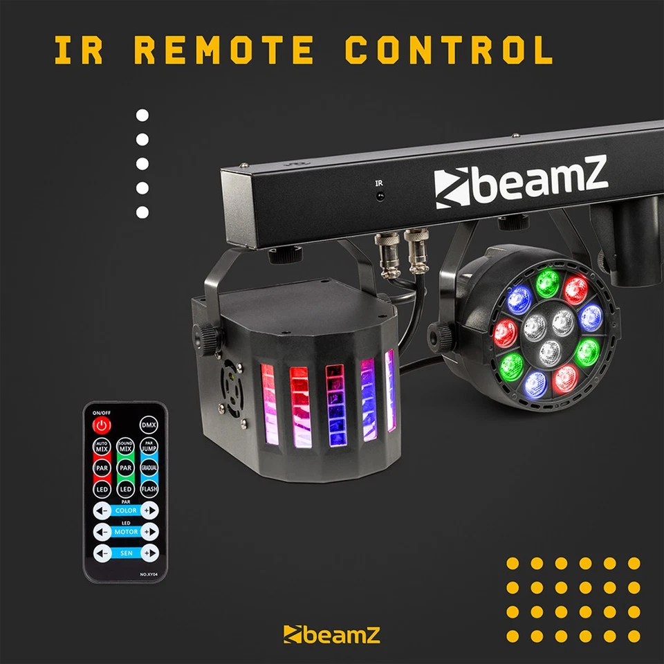 BeamZ PartyBar2 Disco Party Lights System with Stand | DMX LED Light Bar - Image 3 of 4