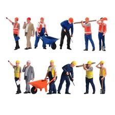 6 Pieces Miniature Figures Model 1/50 Scale Realistic Scene Props Tiny People