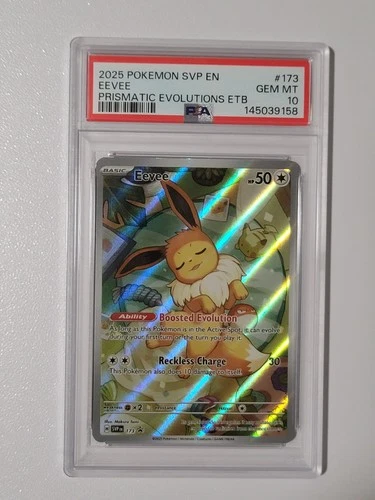 Pokémon TCG Eevee Prismatic Evolutions Black Star Promo Holo PSA 10