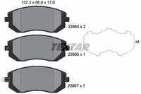 Textar Bremsbelagsatz, Scheibenbremse 2386501 FüR Subaru