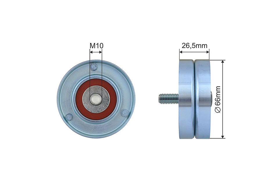 Fits NTY RNK-CT-052 V-RIBBED BELT PULLEY IDLER  ⭐UK Stock⭐
