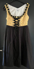 Damen Trachten Dirndl ärmellos Schwarz, Gelb ca. Gr. 36 v. Oscar