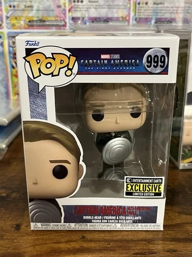 Funko Pop! Vinyl: Marvel - Captain America with Prototype Shield (Metallic) -...