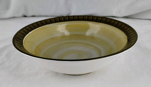 CASUAL CERAM 6.75" Soup / Cereal Rimmed / Coupe Bowl - Vista Textured Rim Green