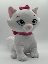 Disney Aristocats Marie Cat Plush 12  Toy White Kitty Pink Bow Stuffed Animal