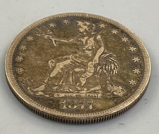 1877 S US 90% Silver Trade $1 Fine L24960