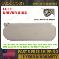 Left Driver Side Sun Visor W/O Light Mirror For Chevrolet Express 1999-2019
