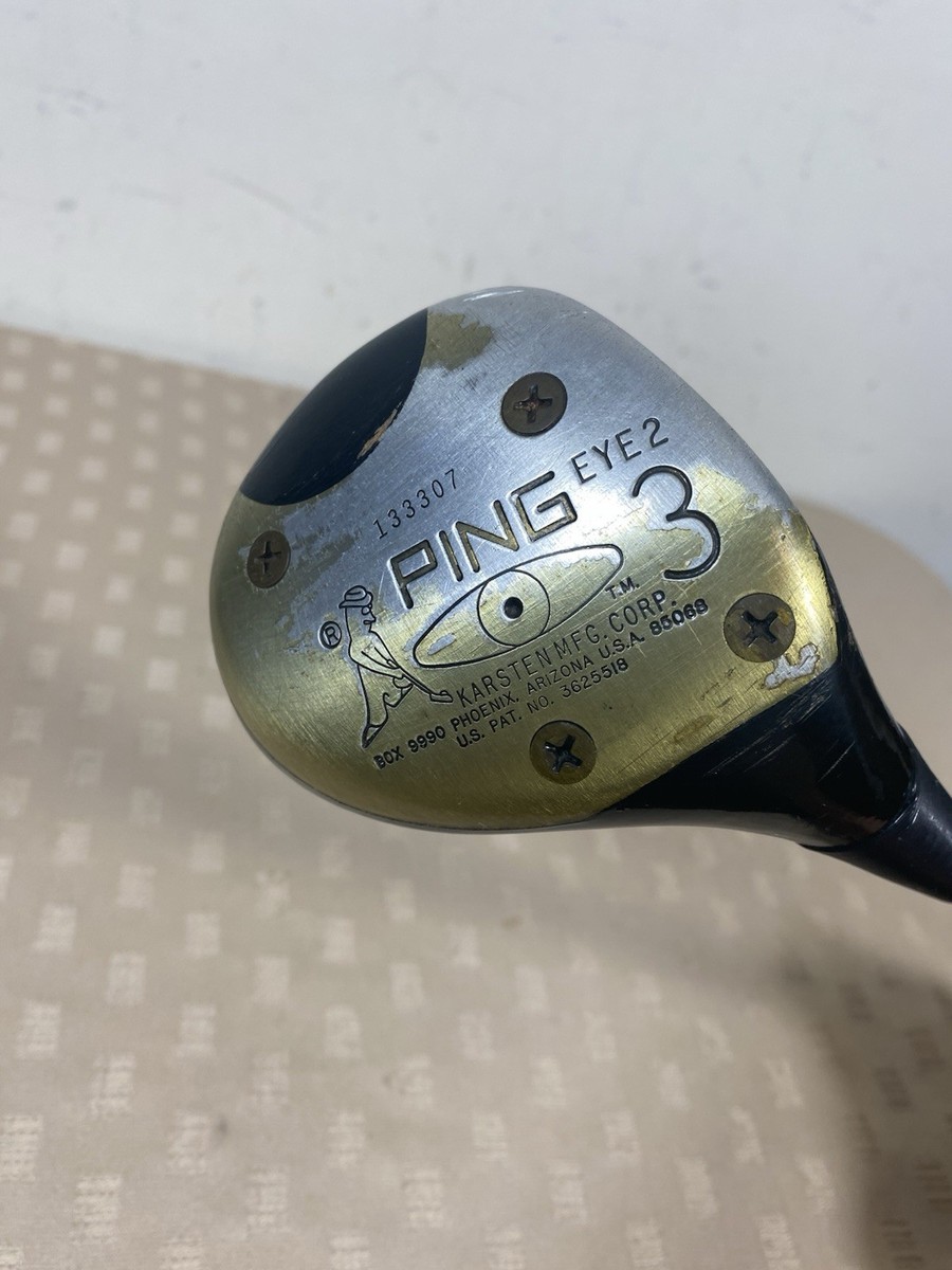 Vintage Ping Eye 2 3 Fairway Wood ZZ Lite Stiff Flex Steel Shaft