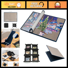 Foldable Jigsaw Puzzle Board with 6 Sorting Trays, Non-Slip, Fits 1000 Pieces
