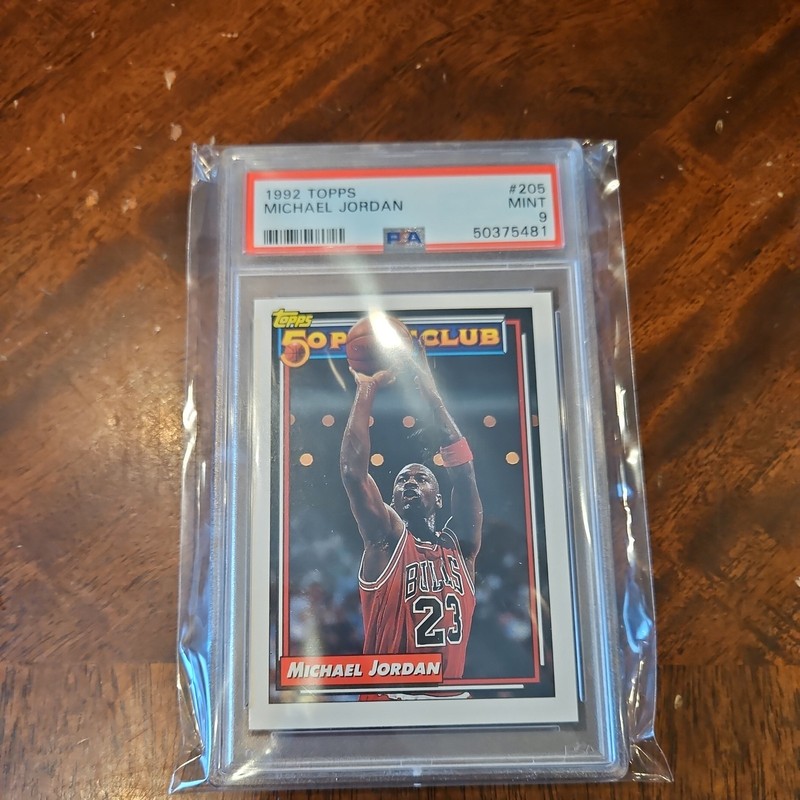 🔥 PSA 9 Michael Jordan 50 Point Club #205 1992 Topps Bulls HOF 🔥