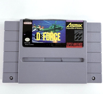 D-Force (Super Nintendo, 1991) Game Cartridge - Tested and Working