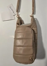 WanderFull HydroBag Taupe Vegan Leather Crossbody Water Bottle Bag New With Tags