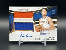 2024-25 Immaculate Premium Patch Rookie  KEVIN MCCULLAR JR Auto /50 Gold RC NY
