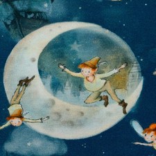 1M X 1.5M Cotton Jersey Jerry - Peter Pan Dark Blue