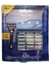 Gillette Proglide Body Razor Refill Cartridges, 16 Cartridges + Bonus Razor