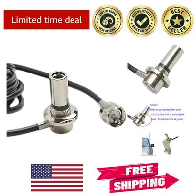 Durable 3/8x24 CB Antenna Mount Kit with 15FT RG58A/U Cable for Better Signal