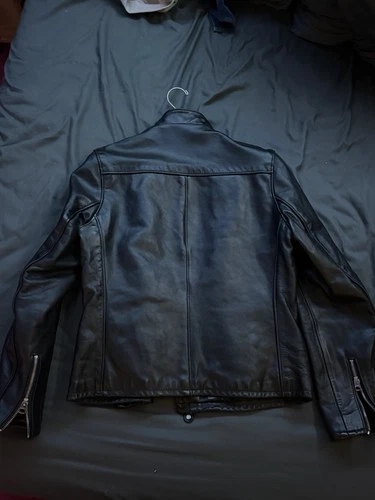 Schott 654 Men’s Leather Jacket Black Size L image 4