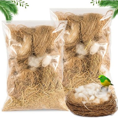 Natural Bird Nesting Material   Mixed Fibers for Small Birds (80g)