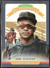 Ketel Marte 2020 Donruss #28 Diamond King Season Stat Line #/187 Diamondbacks