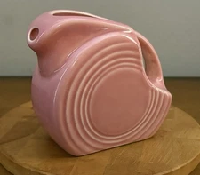 Vintage Fiesta Flamingo Pink Mini Disk Pitcher Creamer USA 4 3/4 Oz EUC