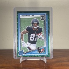 2025 Panini Donruss Optic #241 Jaylin Noel Rated Rookie Green Hyper Prizm RC 🏈