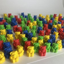 Lot Of Tiny Plastic Teddy Bear Figures X 137 Vintage