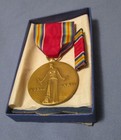 Vintage US World War II Medal, Campaign & Service, Victory Metal — photo 6
