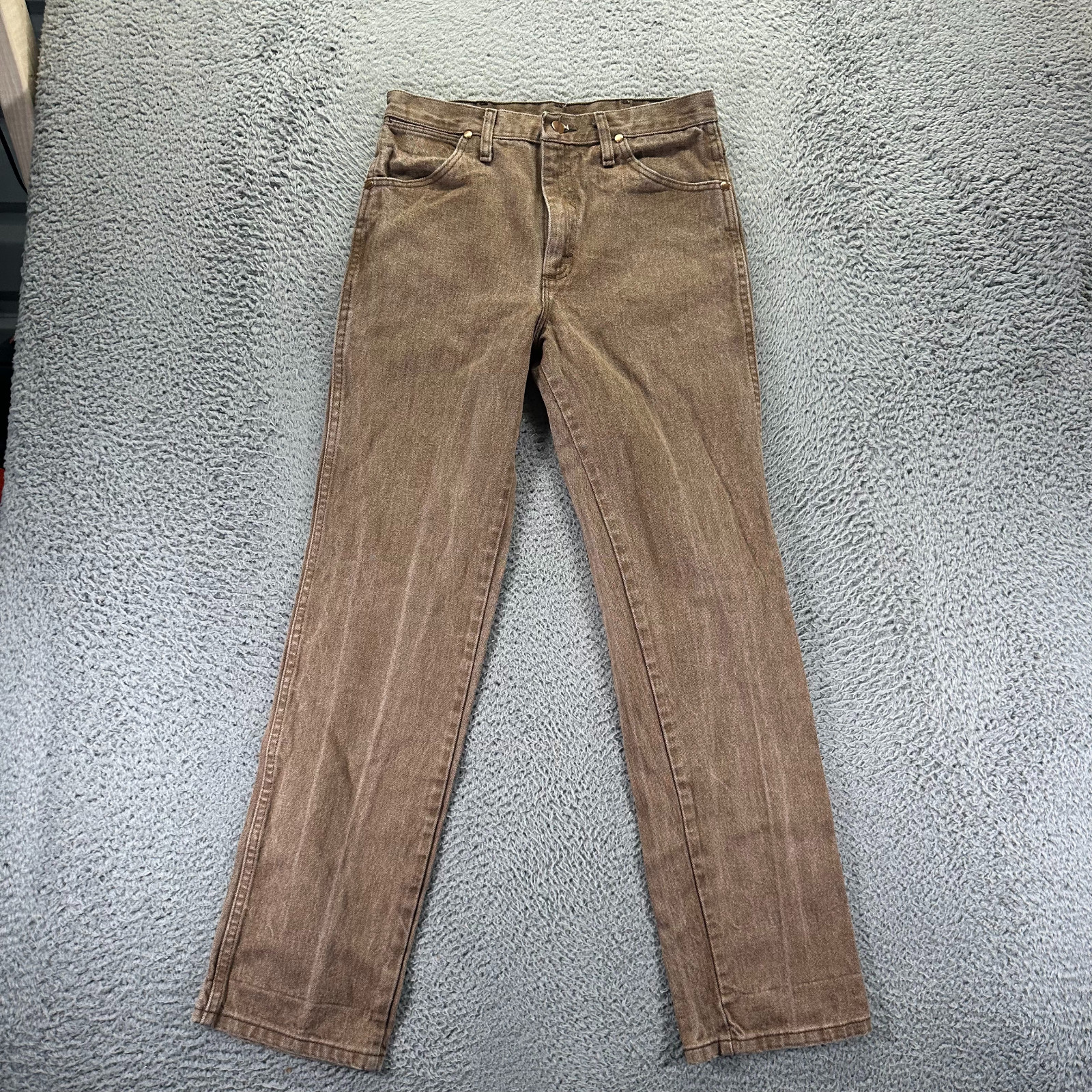 's 31x32 Brown Denim Straight Slim Cowboy Cut Western