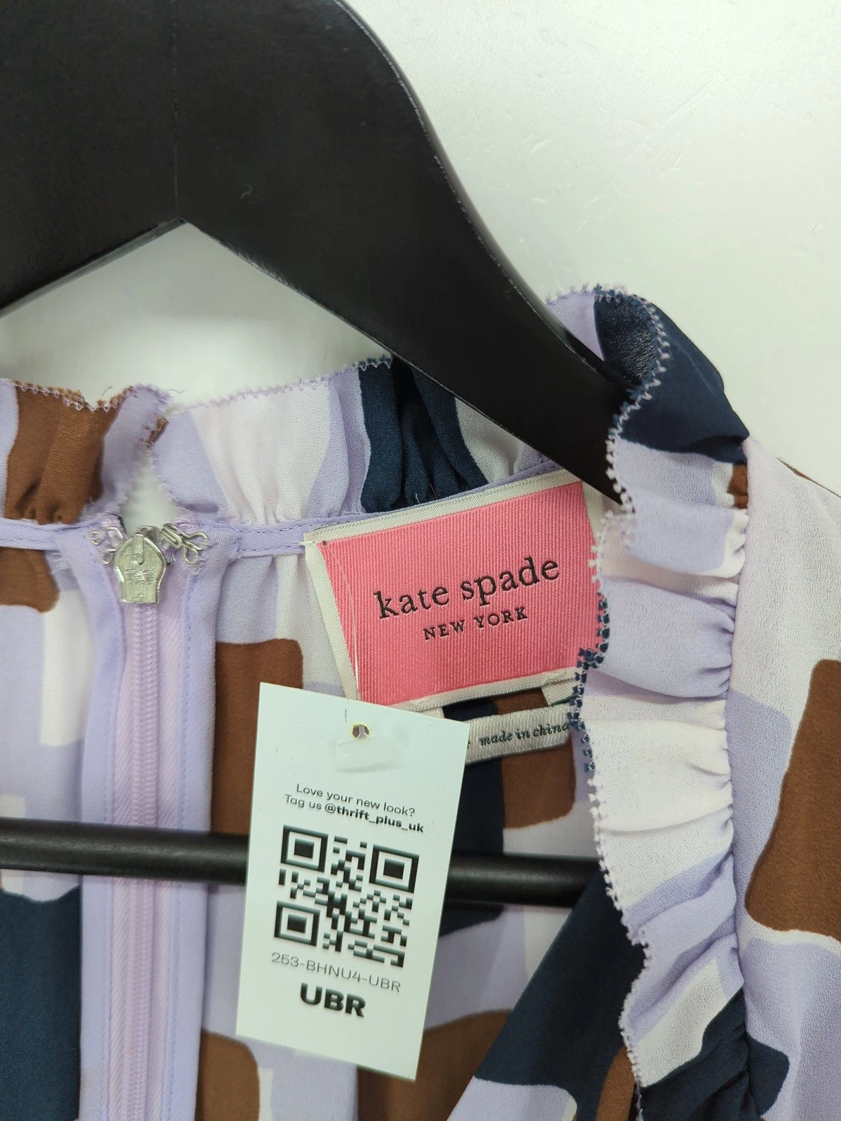 Abito midi donna Kate Spade UK 14 multi 100% poliestere linea A