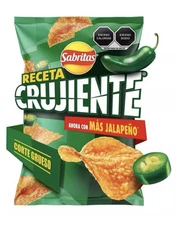 5X SABRITAS CRUJIENTES CON JALAPEÑO - SABRITAS MEXICANAS (5 Paquetes de 41g c/u)