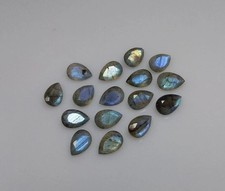 AAA Natural Top Quality Labradorite Faceted Pear Shape Loose Gemstone