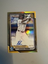 KAVARES TEARS 2024 BOWMAN DRAFT CHROME 1ST True GOLD AUTO /50