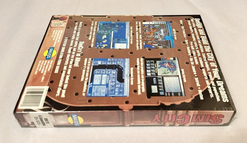 SimCity - Godzilla Cover - Factory Sealed - IBM 3.5” & 5.25” - Big Box PC - 1989 - Image 4 of 4