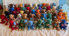 Quarter Cuddlers 50 US State Plush Bears Lot w/ Coins vermont quarter missing