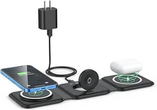 RTOPS Wireless Charger 3 in 1 Magnetic Travel Station W312-RTOPS - BLACK
