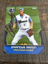 2025 Myrtle Beach Pelicans Eriandys Ramon Autograph Signed Team Card Cubs Auto