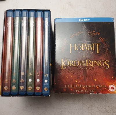 The Hobbit & Lord of the Rings Trilogies Extended Edition Blu-ray 30-Disc
