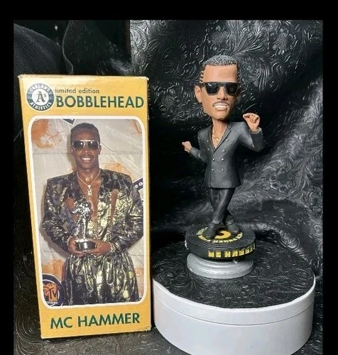 2011 Spinning MC Hammer Bobblehead Oakland A's Athletics Super Haircuts Ad