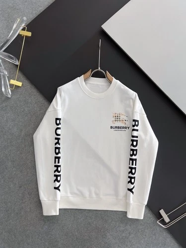 men's round neck long sleeve men big logo white T-shirt size L