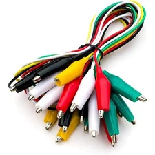 10 Pcs Alligator Clips Electrical with Wires Crocodile Alligator Clips Test