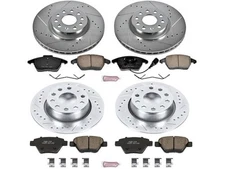 Front and Rear Brake Pad and Rotor Kit For 2010-2013 Audi A3 Quattro DF553WK