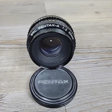 Vintage SMC Pentax-A 1:2 50mm Camera Lens With Lens Cap
