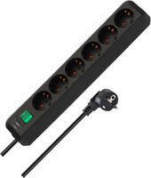 Brennenstuhl 1159500400 Eco-Line Steckdosenleiste 6-Fach Mit Schalter Schwarz 3M