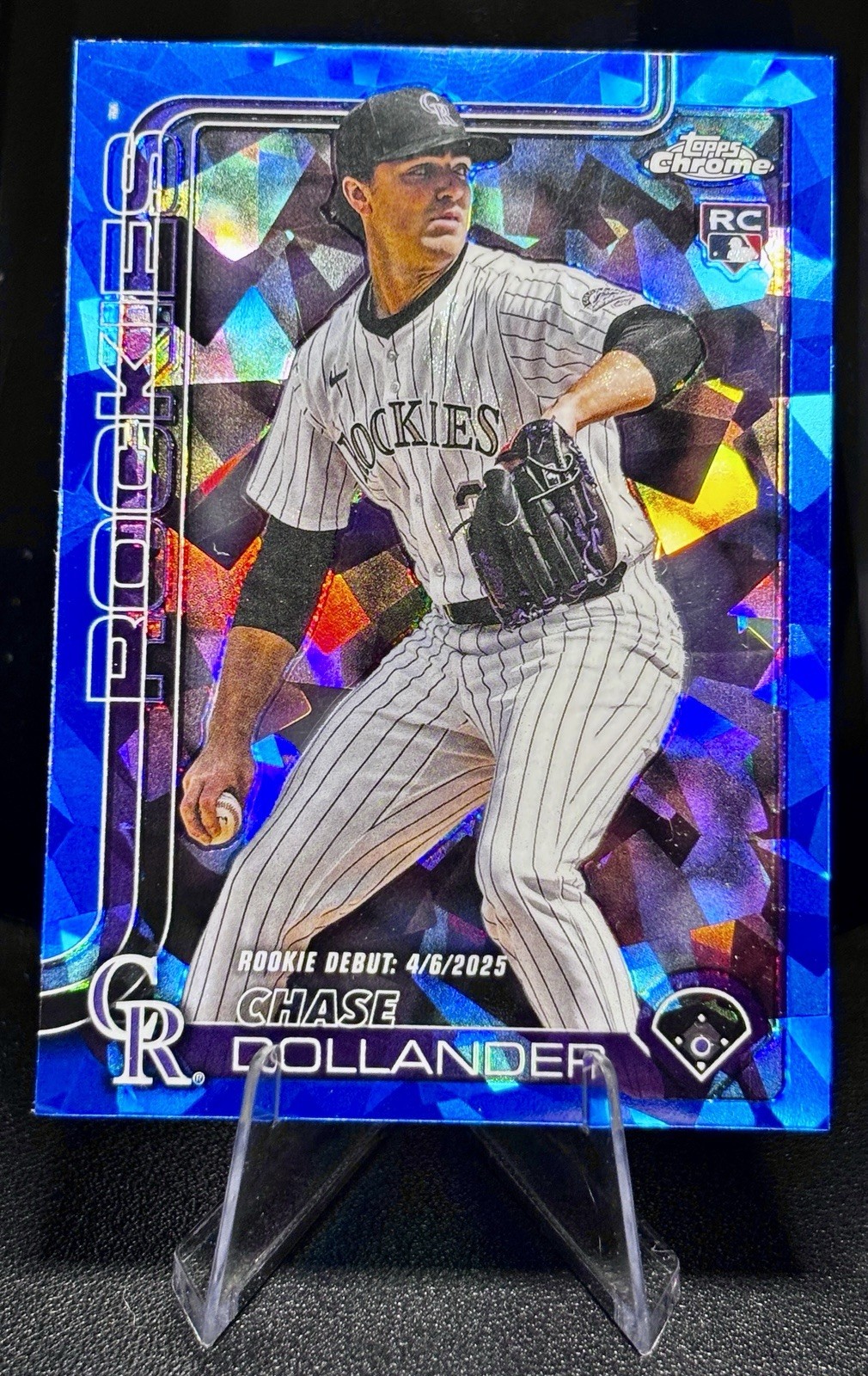 2025 Topps Chrome- Blue Sapphire- Chase Dollander #USC175 (RC)
