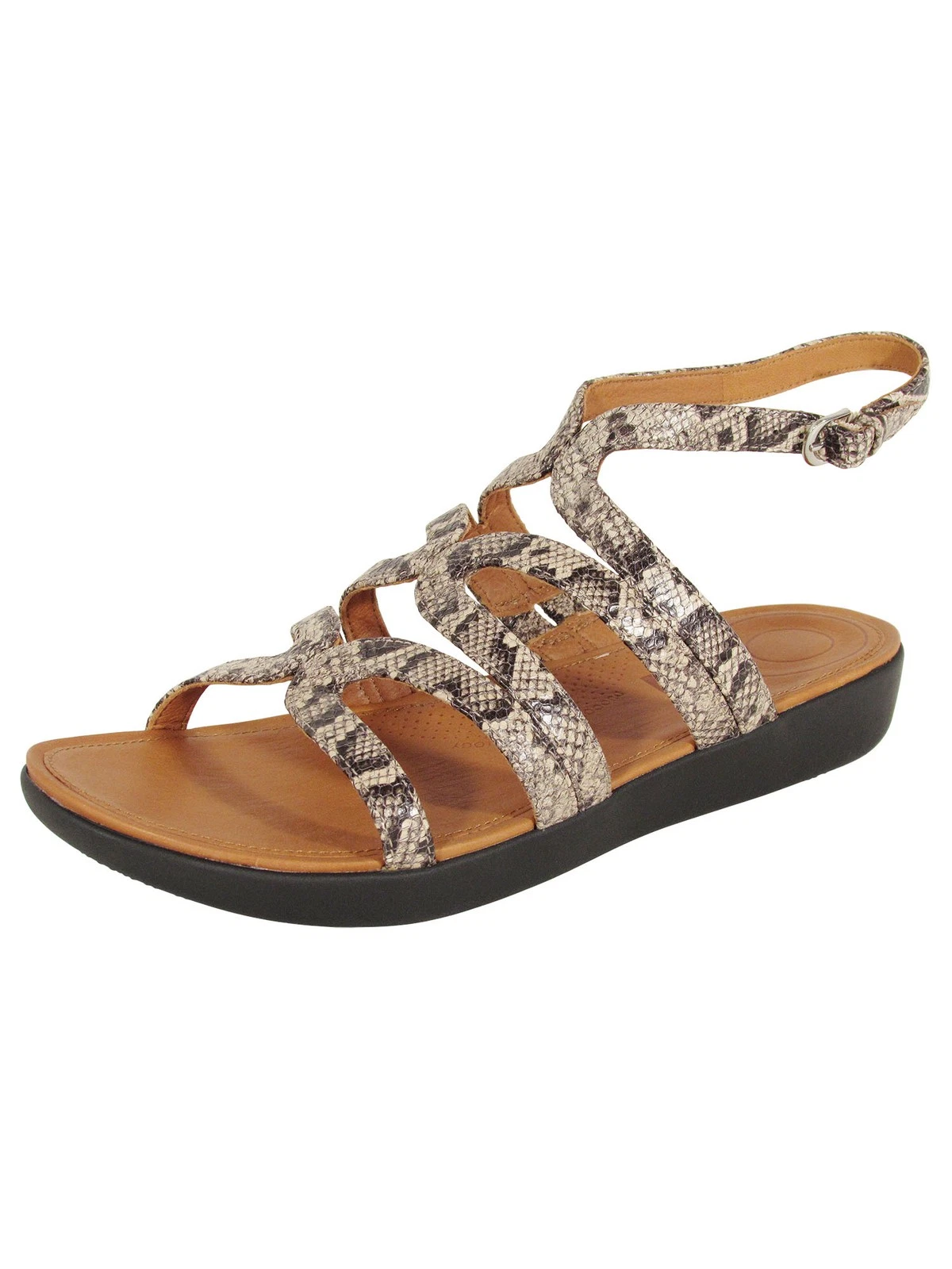 Fitflop Womens Strata Gladiator Snake Effect Leather Sandal