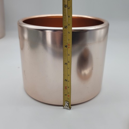 Mirro Vintage Rose Gold Kitchen Canister Set 4 PC Copper Aluminum MCM Wood Knobs - Picture 13 of 23
