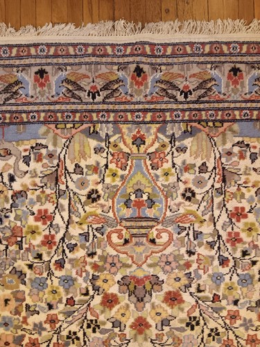 Oriental Kashmiri Kashmir Handmade Handknotted Vintage Rug Pair of Rugs - Afbeelding 12 van 23